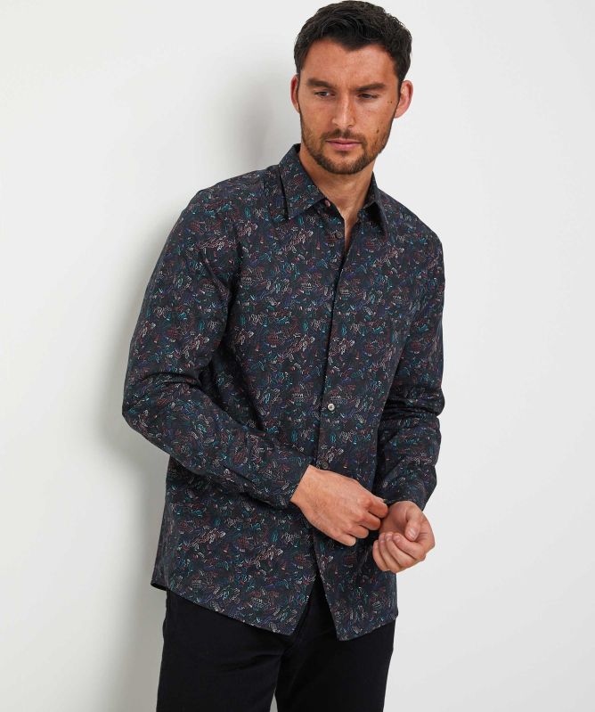 【Paul Smith】Painted Leaf ペインテッド リーフ シャツ Paul Smith Regular Fit Leaf Print Shirt