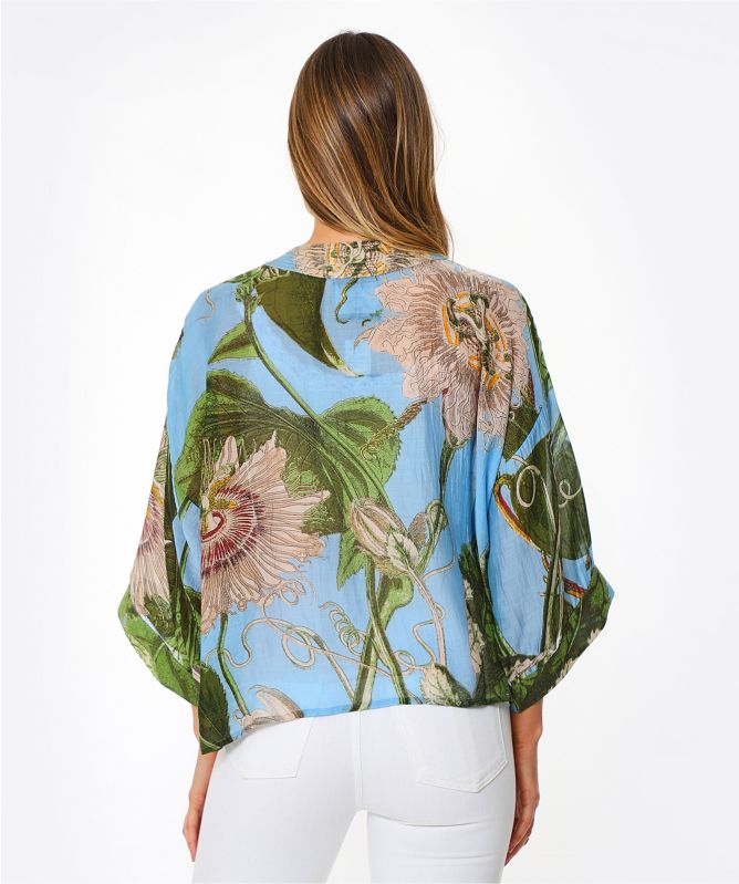 One Hundred Stars Kew Passion Flower Kimono