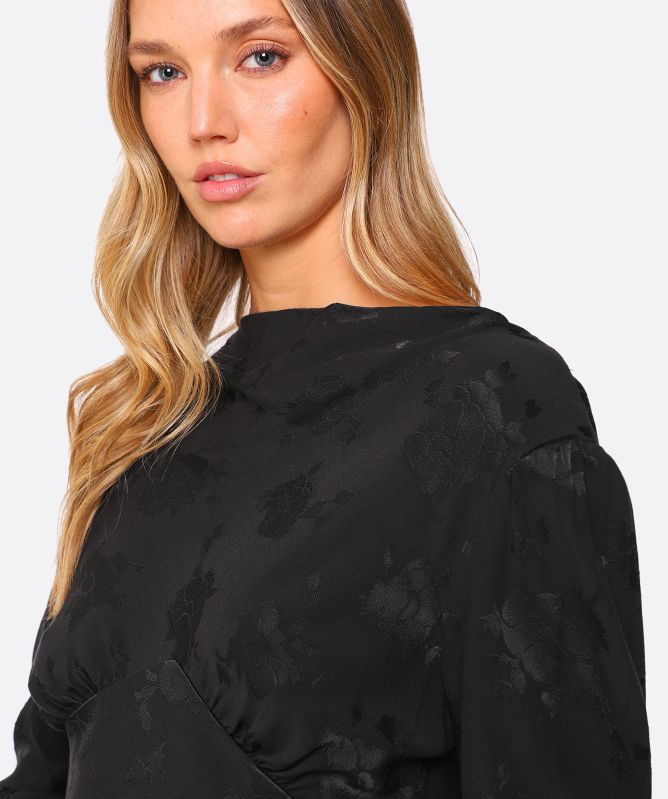 RIXO Ramona Floral Jacquard Top