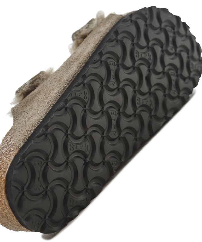 Birkenstock Arizona Shearling Suede Leather Sandals