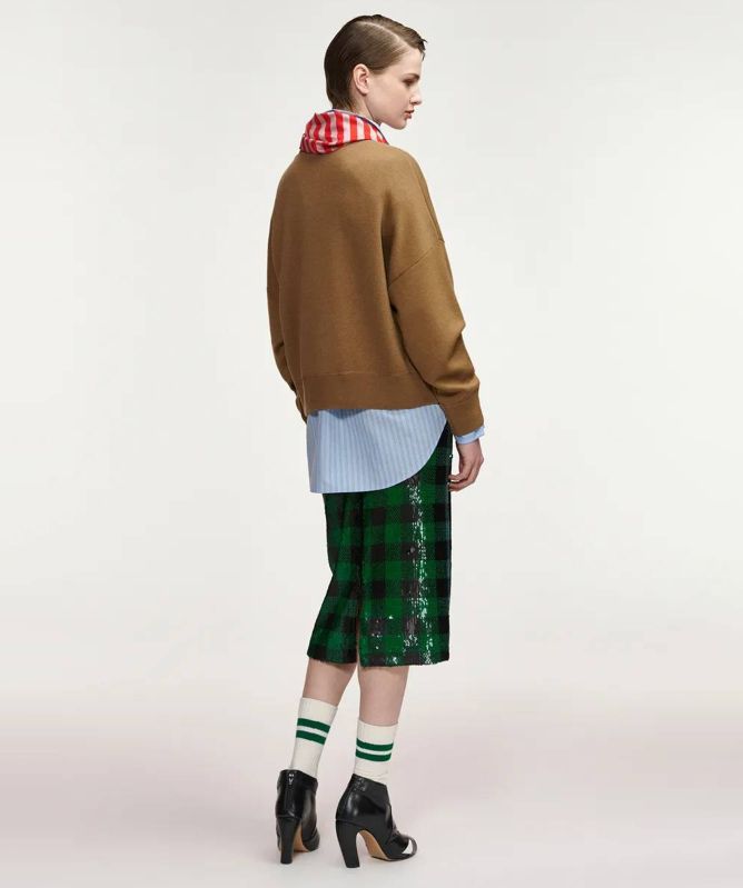 Essentiel Antwerp Kurtis Jumper with Embellished Scarf