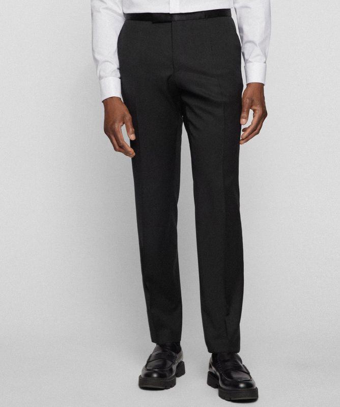 BOSS Slim Fit H-Genius Tuxedo Trousers