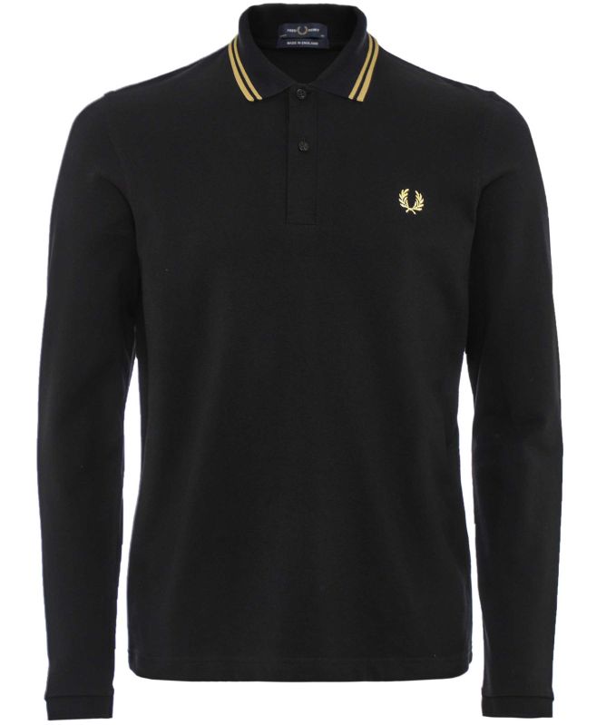 Fred Perry Navy Long Sleeve M1212 Polo Shirt