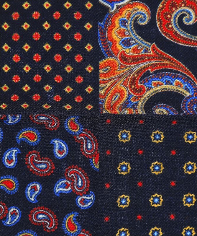 Ascot Accessories Wool Paisley Pocket Square