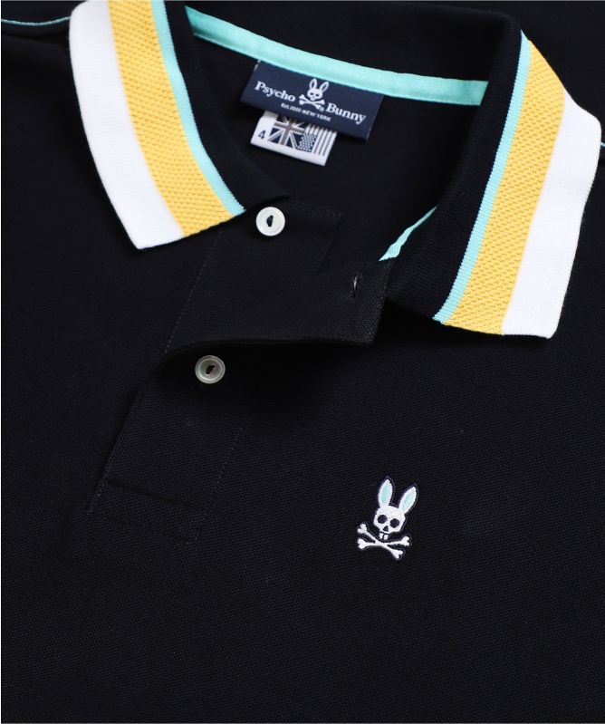 Psycho Bunny Neon Tipped Oliver Polo Shirt
