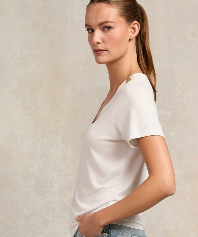 Holland Cooper Relax Fit V-Neck T-Shirt