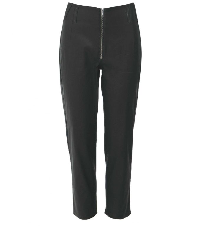 Lurdes Bergada Coated Zip Front Trousers