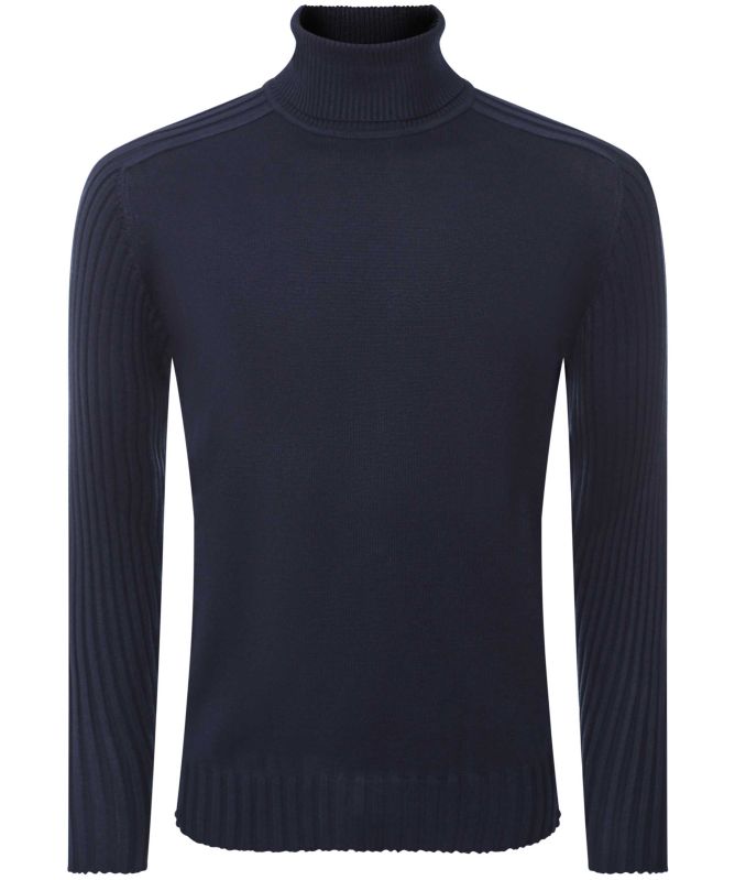 Seinse Rib Sleeve Roll Neck Jumper