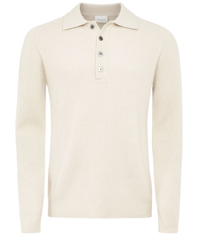 Profuomo Ribbed Polo Jumper
