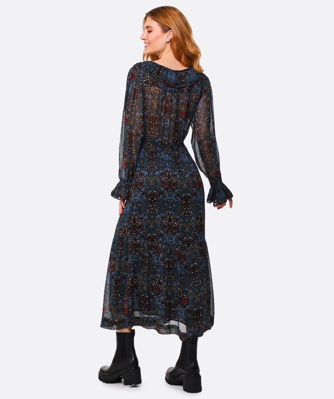 ba&sh Phoenix Sheer Midi Dress