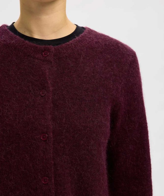 Selected Lulu Round Neck Knit Cardigan