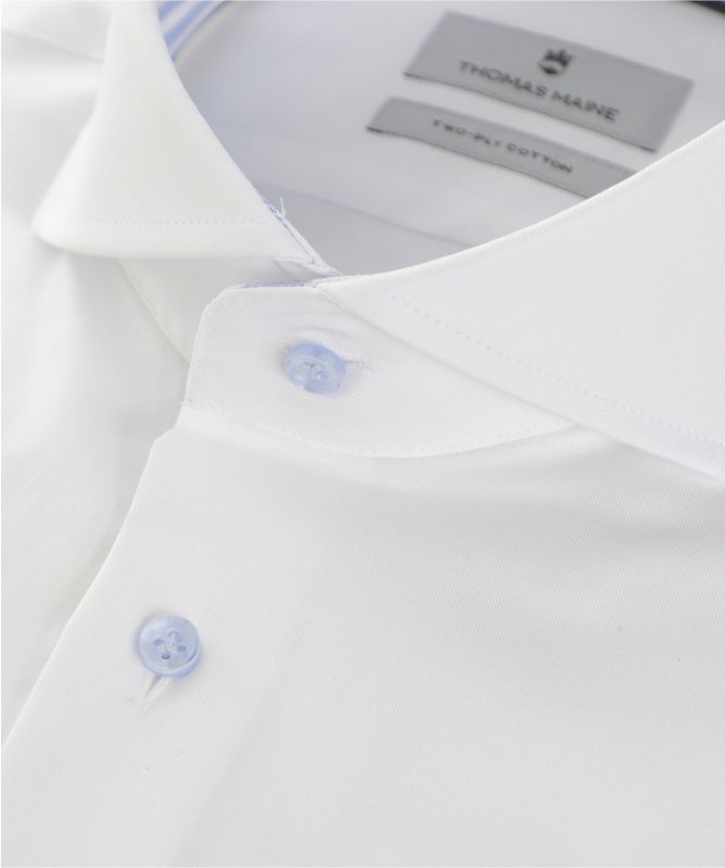 Thomas Maine Tailored Fit Striped Trim Bari Shirt