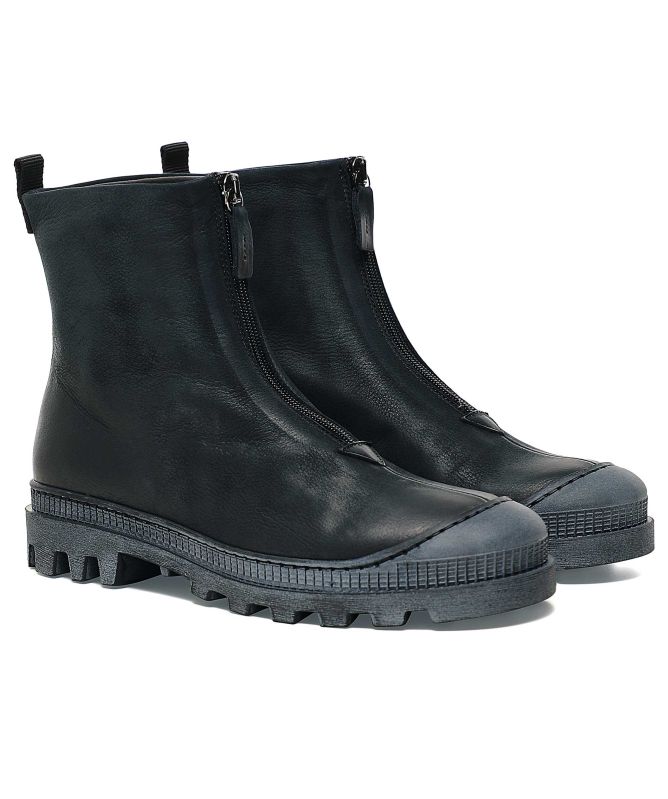 Lofina Leather Zip Front Boots
