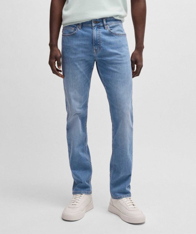 BOSS - Jeans Delaware slim fit in denim elasticizzato blu - Blu