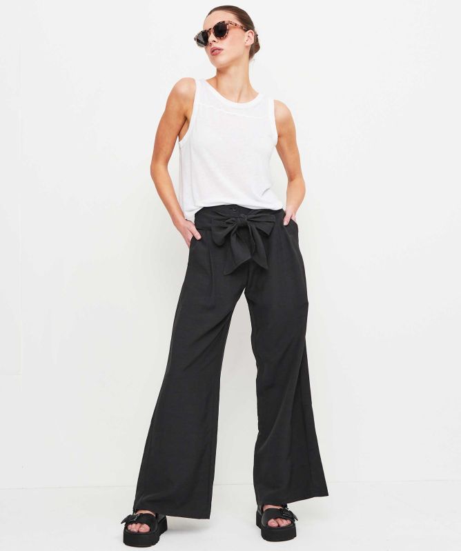 Lurdes Bergada Tie Waist Linen Blend Trousers