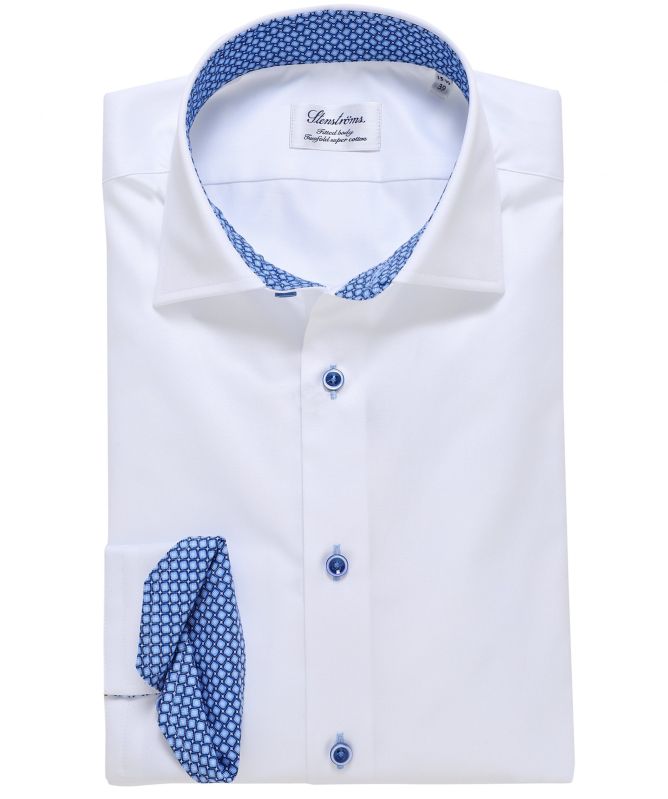 Stenstroms Fitted Body Geo Trim Shirt