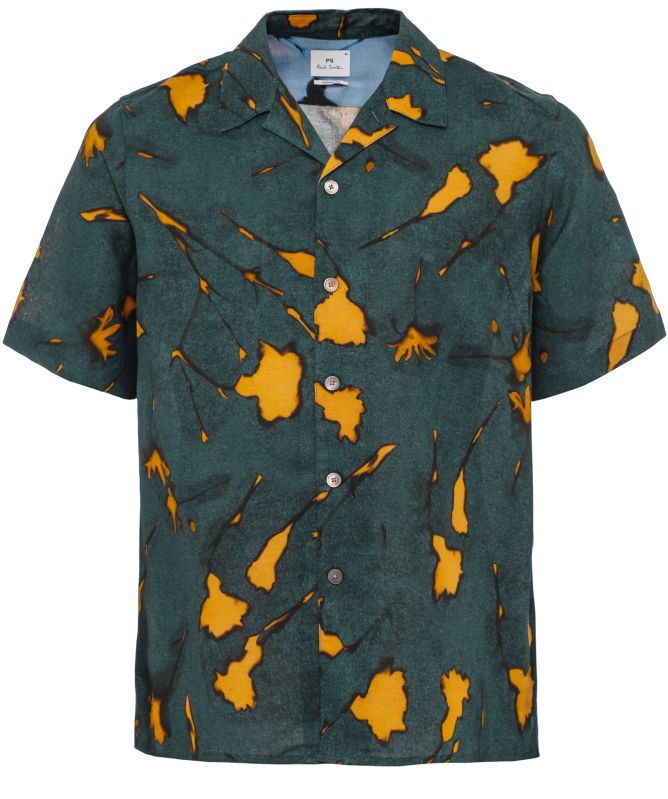 Paul Smith Cynotype Floral Linen-Blend Shirt