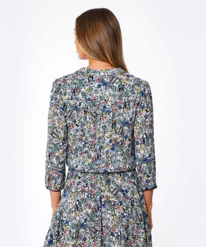 Zadig and Voltaire Raspail Crinkle Floral Dress