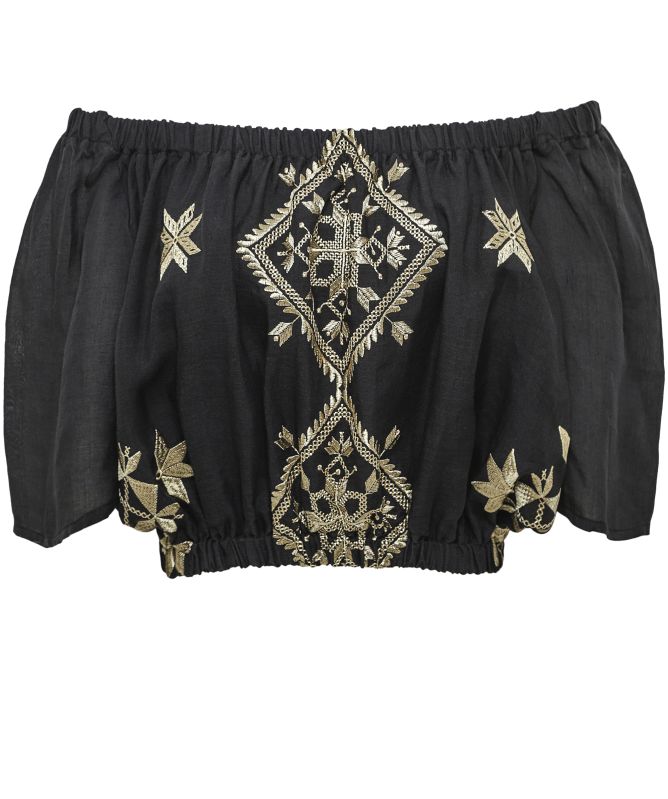 Greek Archaic Kori Lefkada Ruched Top