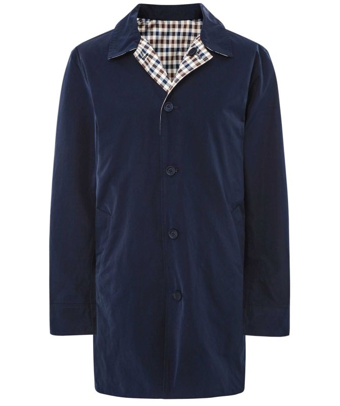 Trench-coat Aquascutum Silvermere Bleu Marine - Taille 46, 58% Coton 42% Polyamide, Neuf Avec étiquettes