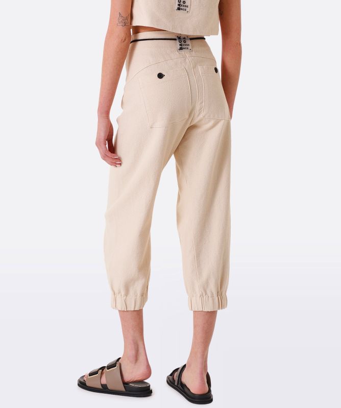 Lurdes Bergada Textured Cotton Trousers