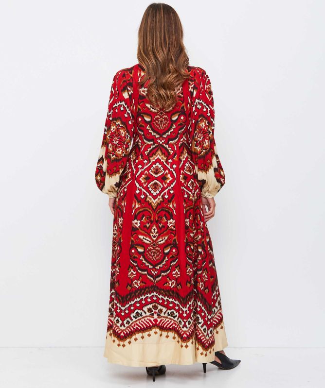 farm rio pineapple ikat asymmetric hem wrap dress Pineapple Ikat Maxi Dress in Blue – Mint Julep