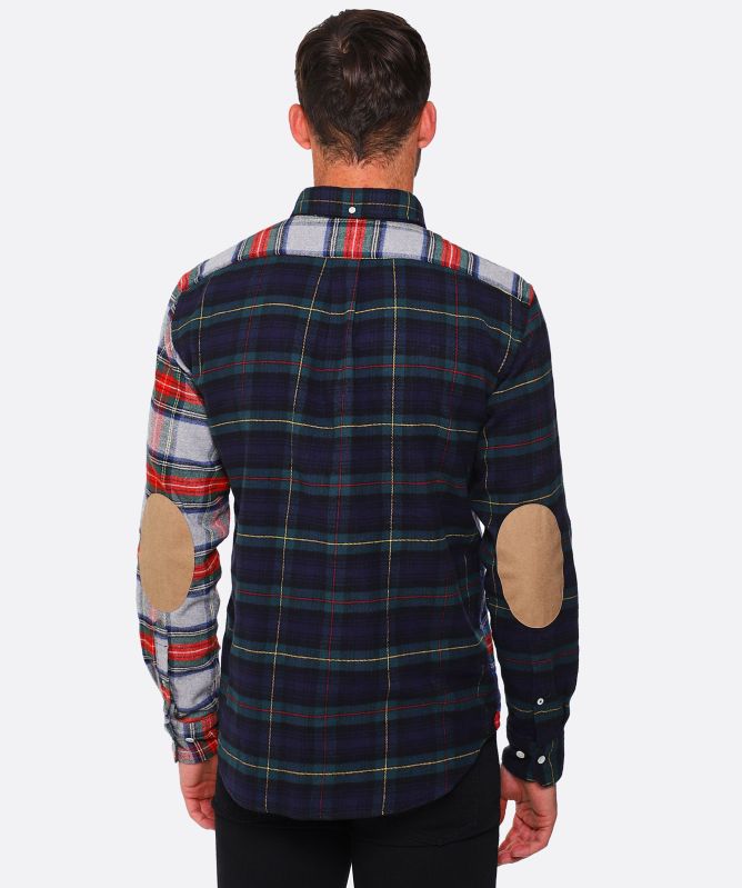 Hartford Flannel Patchwork Check Pitt Shirt