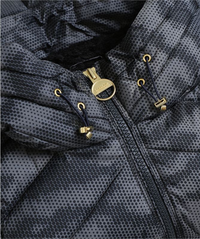 Barbour International Motegi Quilted Faux Fur Trim Jacket