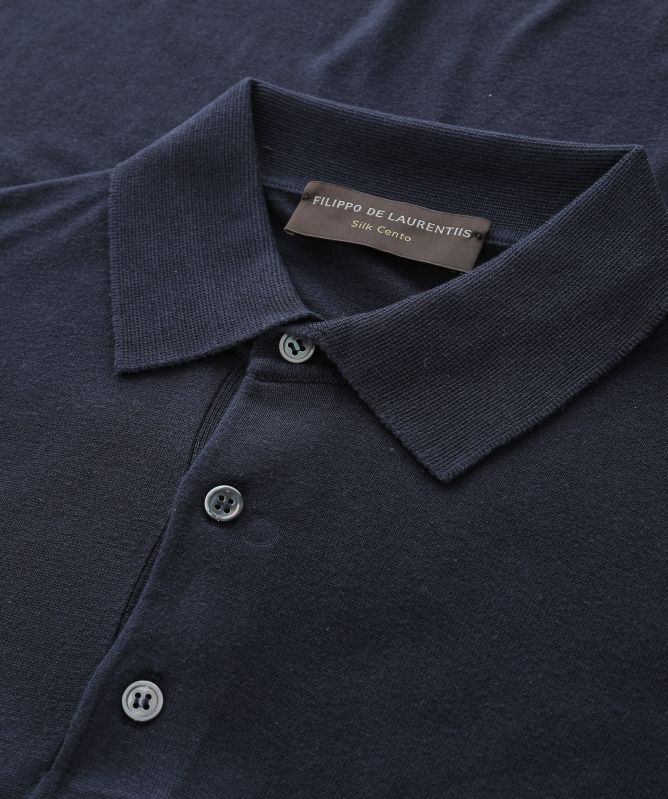 Filippo De Laurentiis Silk Cashmere Polo Shirt