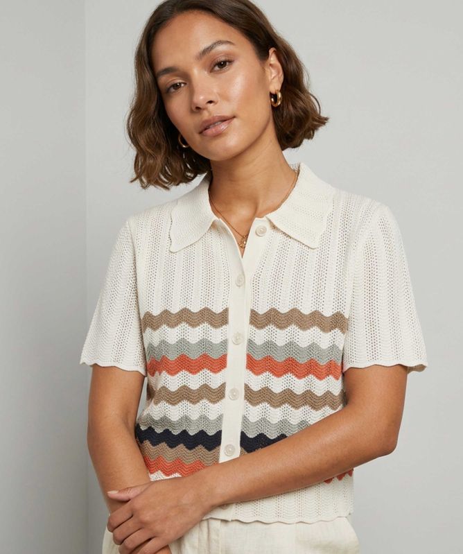 Paul Smith Zig Zag Stripe Knitted Top
