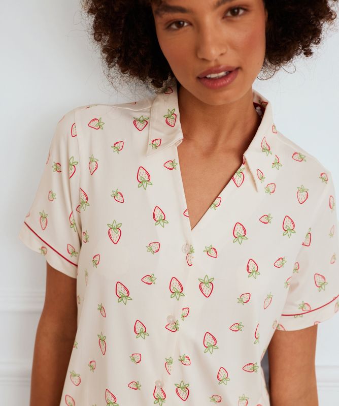 Pyjama Deux Pièces Laura Dare – Motif Fraises 🍓 – Taille 8 – Neuf Avec étiquettes