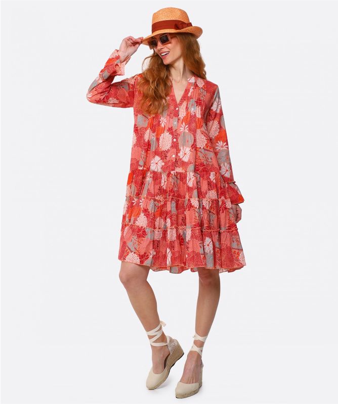 Handprint Dream Apparel Lobster Cotton Mini Dress