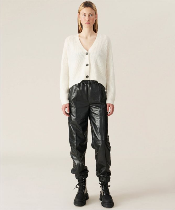 GANNI Soft Wool Knit Cardigan