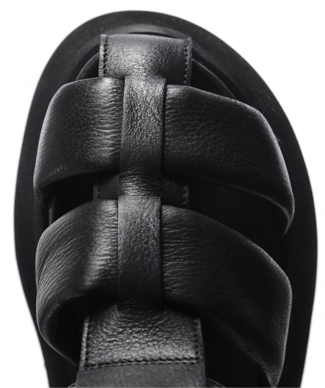 Lofina Gasoline Leather Platform Sandals
