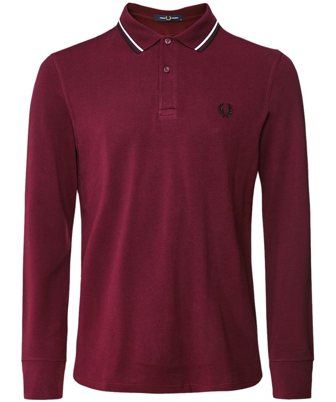 Fred Perry Long Sleeve Twin Tipped Polo Shirt M3636