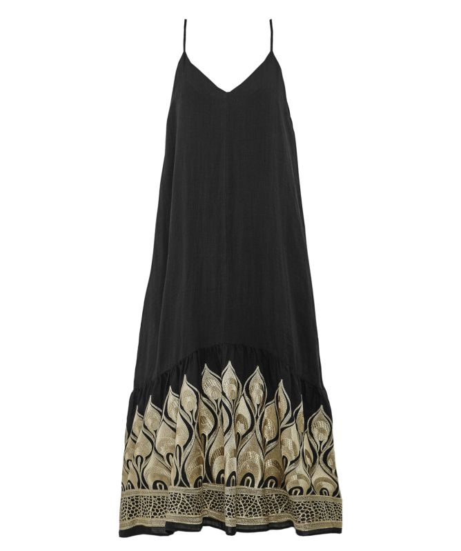 Greek Archaic Kori Phoenix Strapless Maxi Dress