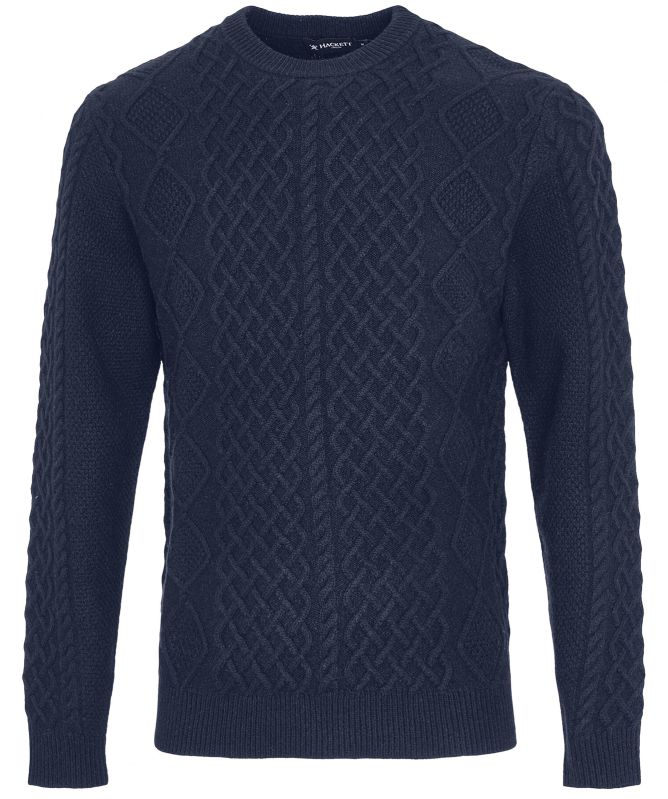 Hackett Cable Knit Crew Neck Jumper