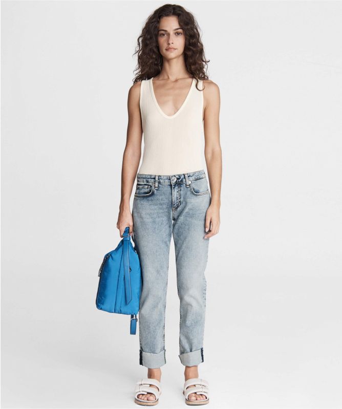 rag & bone Dre Low-Rise Acid Wash Boyfriend Jeans