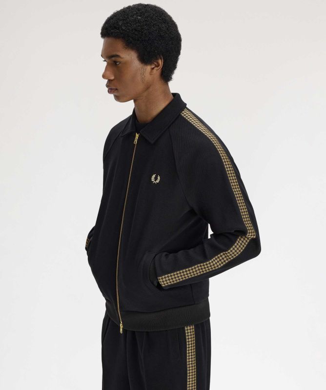 FRED PERRY ブラック/ゴールド　トラックジャケット Fred Perry Cross Tape Track Jacket | Jules B