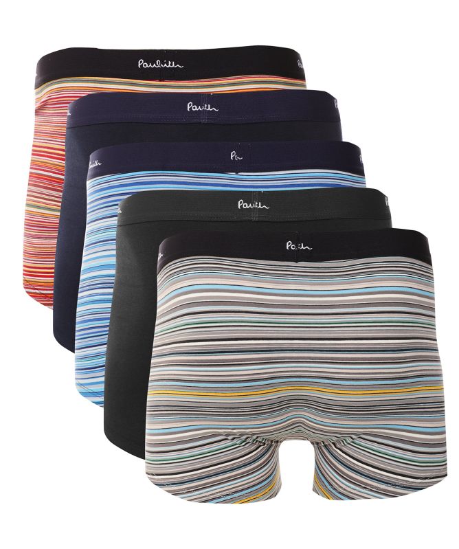 Paul Smith Striped and Plain Boxer Briefs 5 Pack