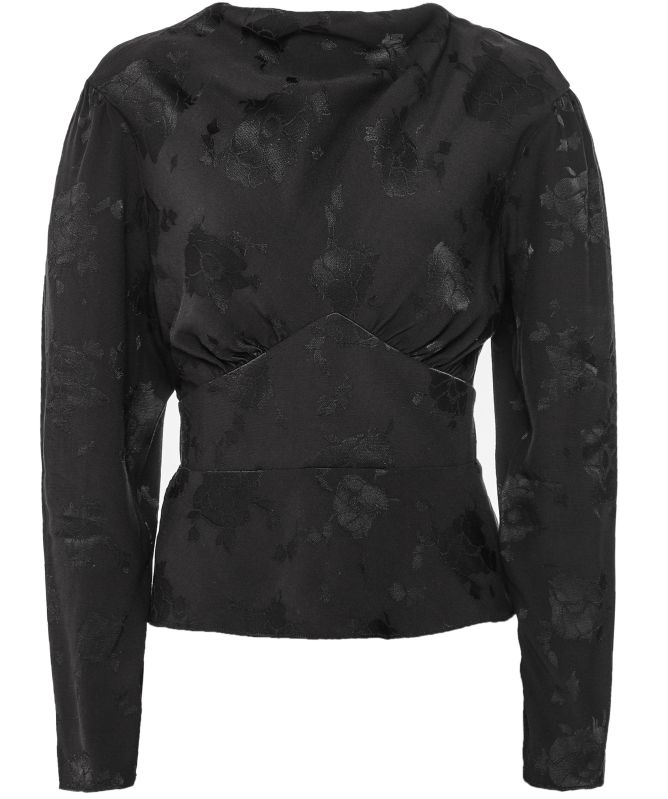 RIXO Ramona Floral Jacquard Top
