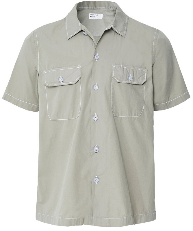 Universal Works Poplin Cotton Short Sleeve Utility Shirt