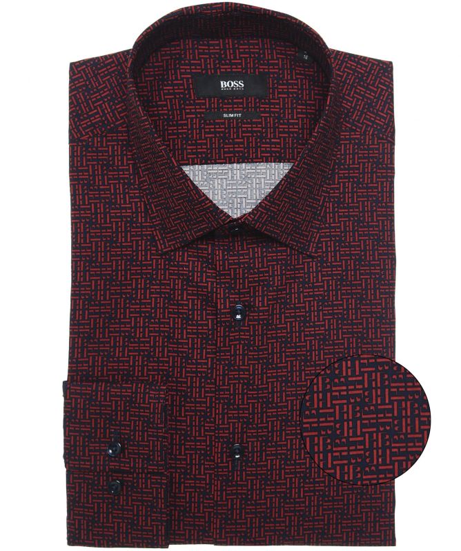BOSS Slim Fit Monogram Jango Shirt