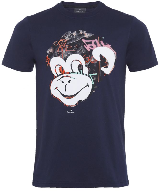 Paul Smith Organic Cotton Graffiti Monkey T-Shirt