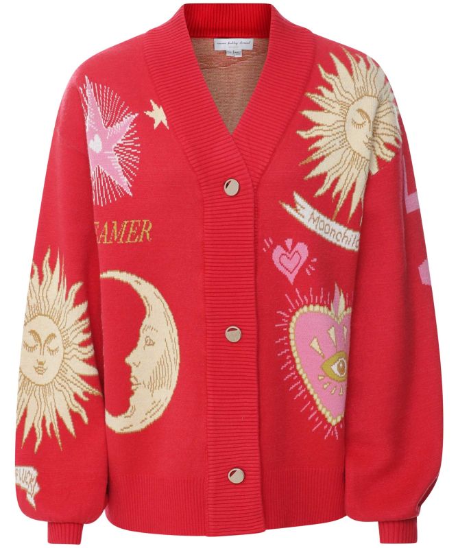 never fully dressed embroidered cardigan Camel Mystical Cardigan