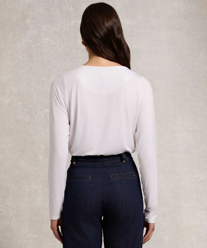 Holland Cooper Long Sleeve V-Neck T-Shirt