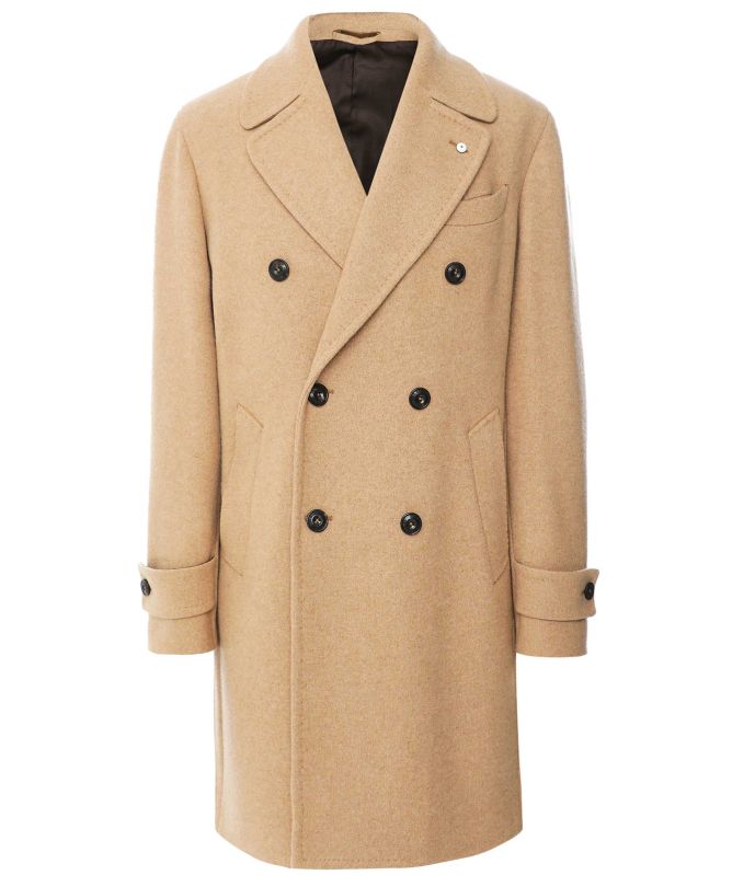 laubeblanc Double-breasted wool coat Double-Breasted Wool-Blend Coat