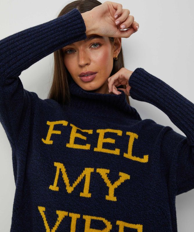 Eddy and Ivy Feel My Vibe Merino Cashmere Jumper