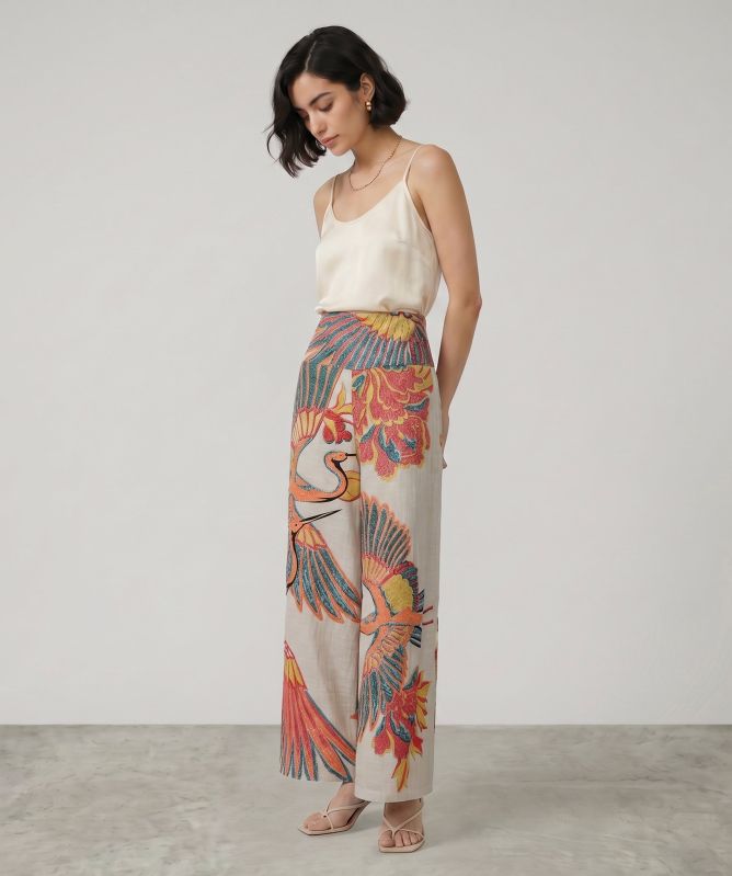 One Hundred Stars Crane Wide Leg Trousers