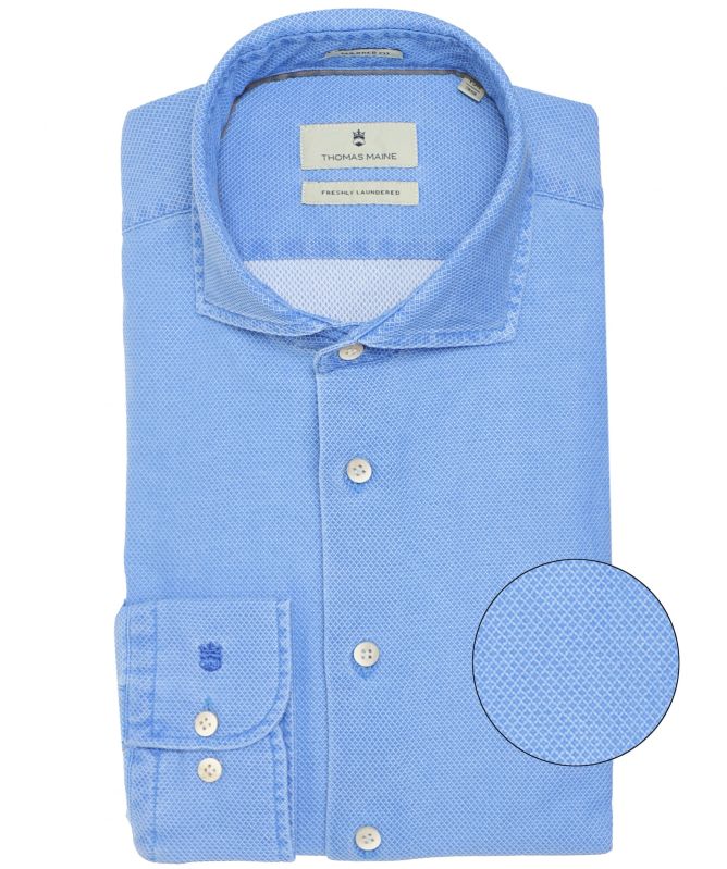 Thomas Maine Tailored Fit Washed Dobby Roma Shirt